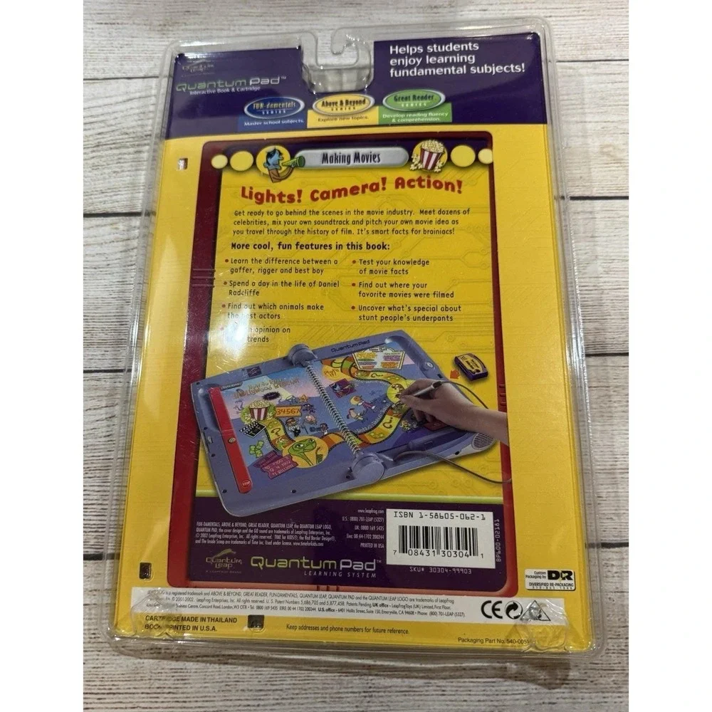 Leap Frog Quantum Pad Making Movies Interactive Book & Cartridge New  Sealed Tb8